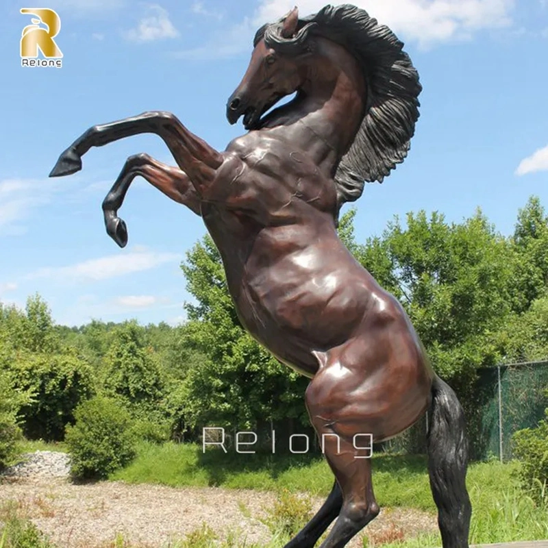 Outdoor Classic High-Quality Metal Garden Park Decoration Large Bronze Casting Jumping Horse Sculpture Manufacturer